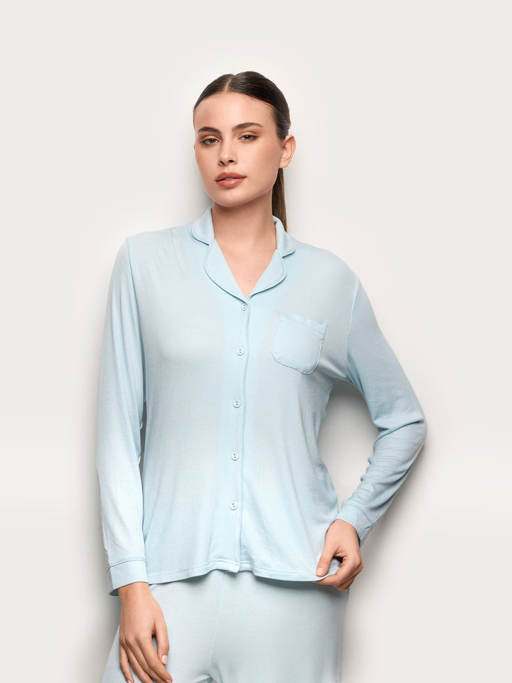 Long-sleeve T-shirt - Light Azure
