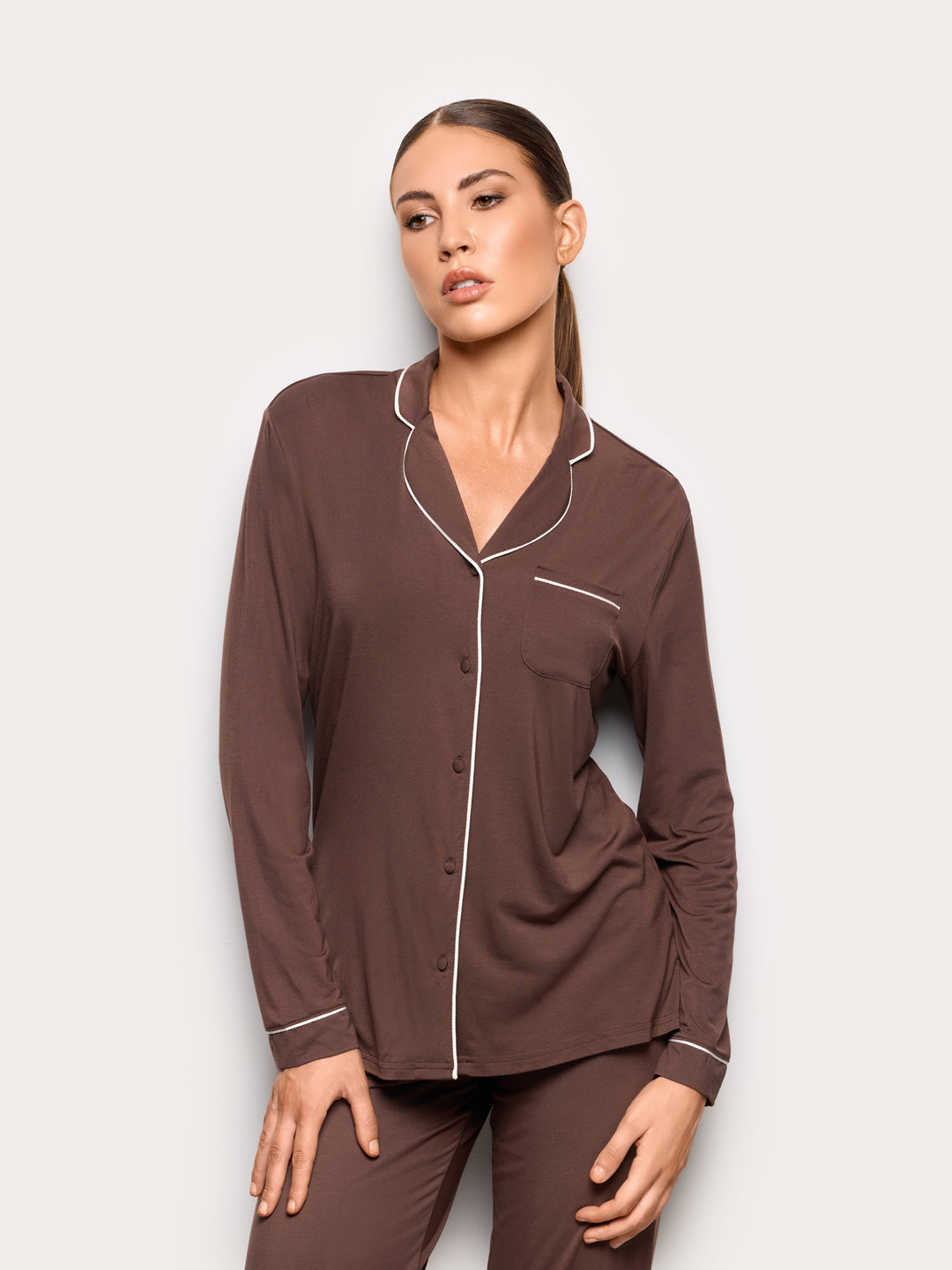 Long-Sleeve T-Shirt - Chocolate