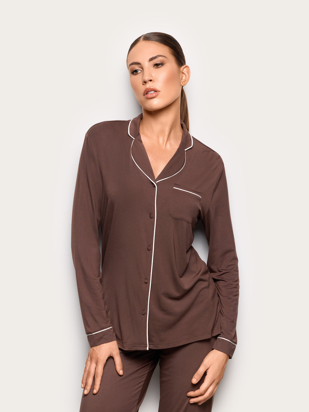 Long-Sleeve T-Shirt - Chocolate