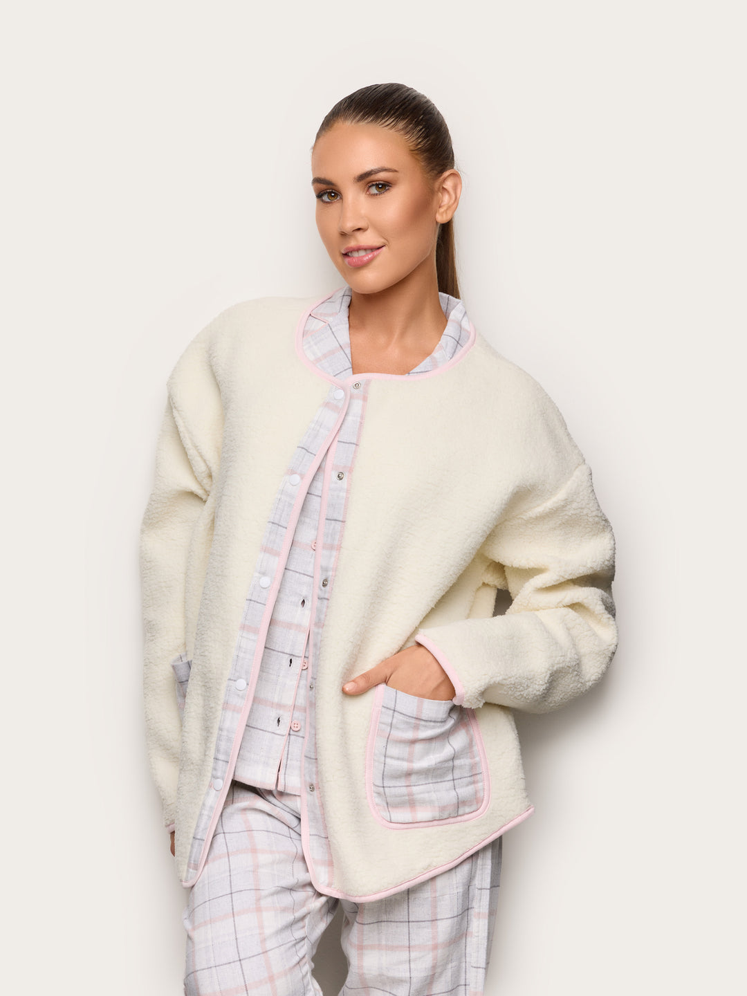 Bed Jacket - Almond