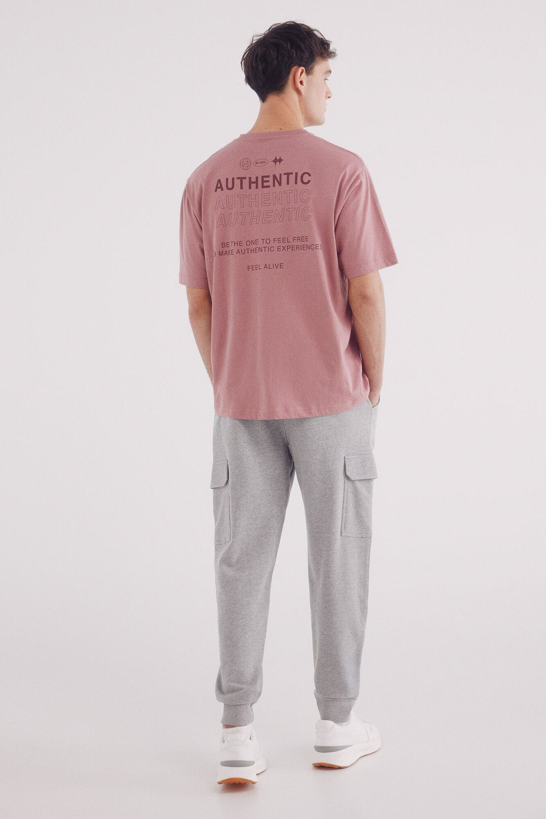 Fleece Jogger Cargo Pants - Medium Grey
