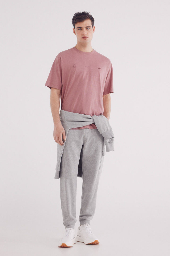 Fleece Jogger Cargo Pants - Medium Grey