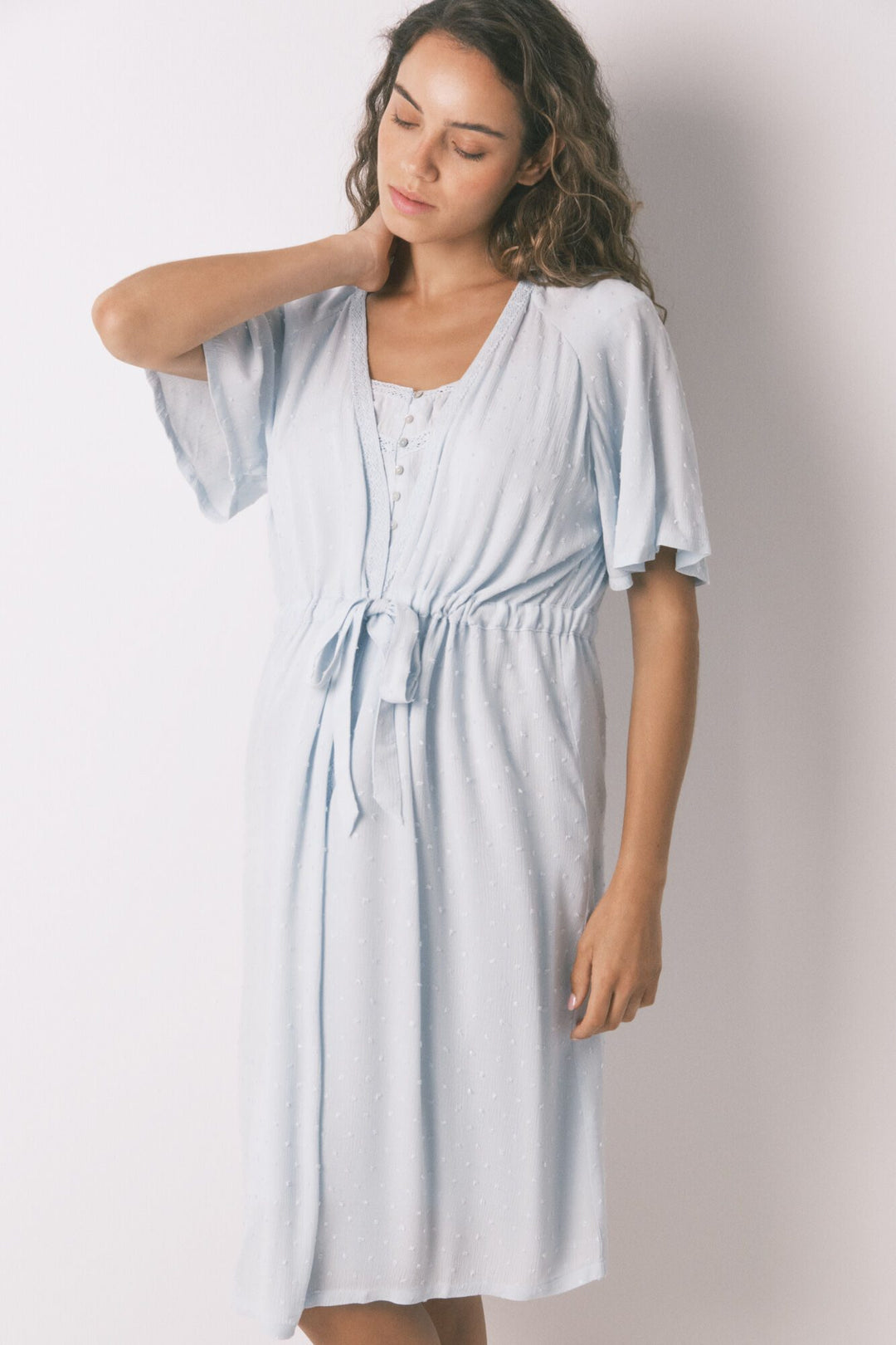 MEDIUM ROBE - Green Print