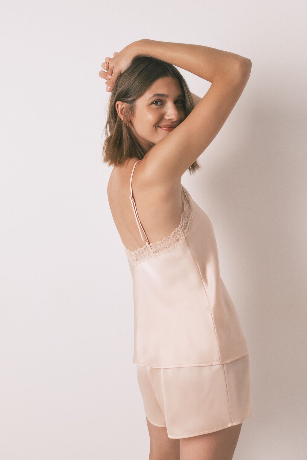 STRAPS SHORT PANT PYJAMA - Orange