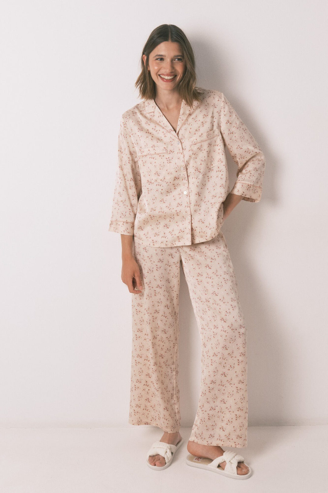 LONG SLEEVES MASCULINE PYJAMA - Pink