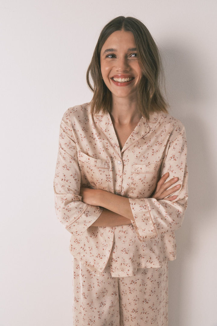 LONG SLEEVES MASCULINE PYJAMA - Pink