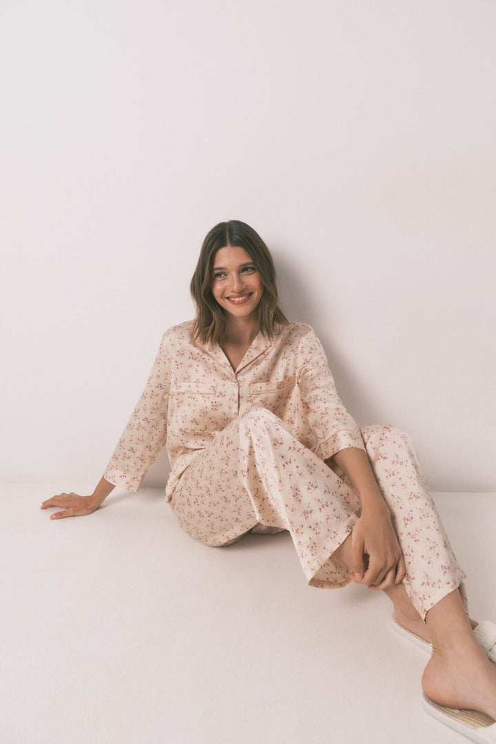 LONG SLEEVES MASCULINE PYJAMA - Pink