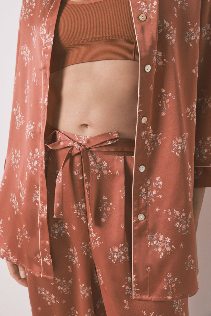 LONG SLEEVES MASCULINE PYJAMA - Pink