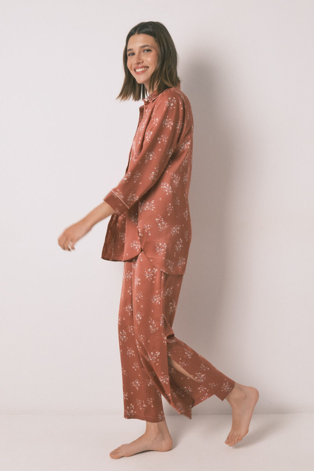 LONG SLEEVES MASCULINE PYJAMA - Pink