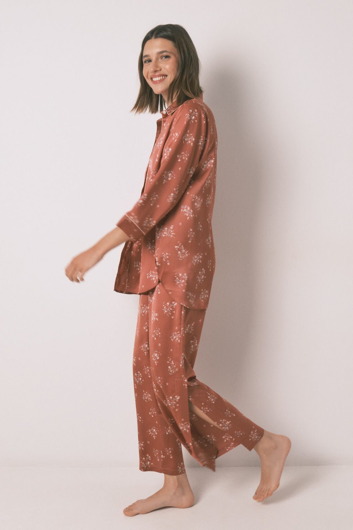 LONG SLEEVES MASCULINE PYJAMA - Pink
