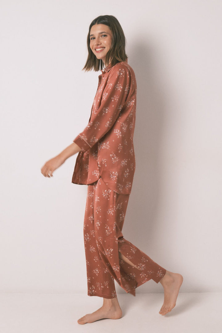 LONG SLEEVES MASCULINE PYJAMA - Pink