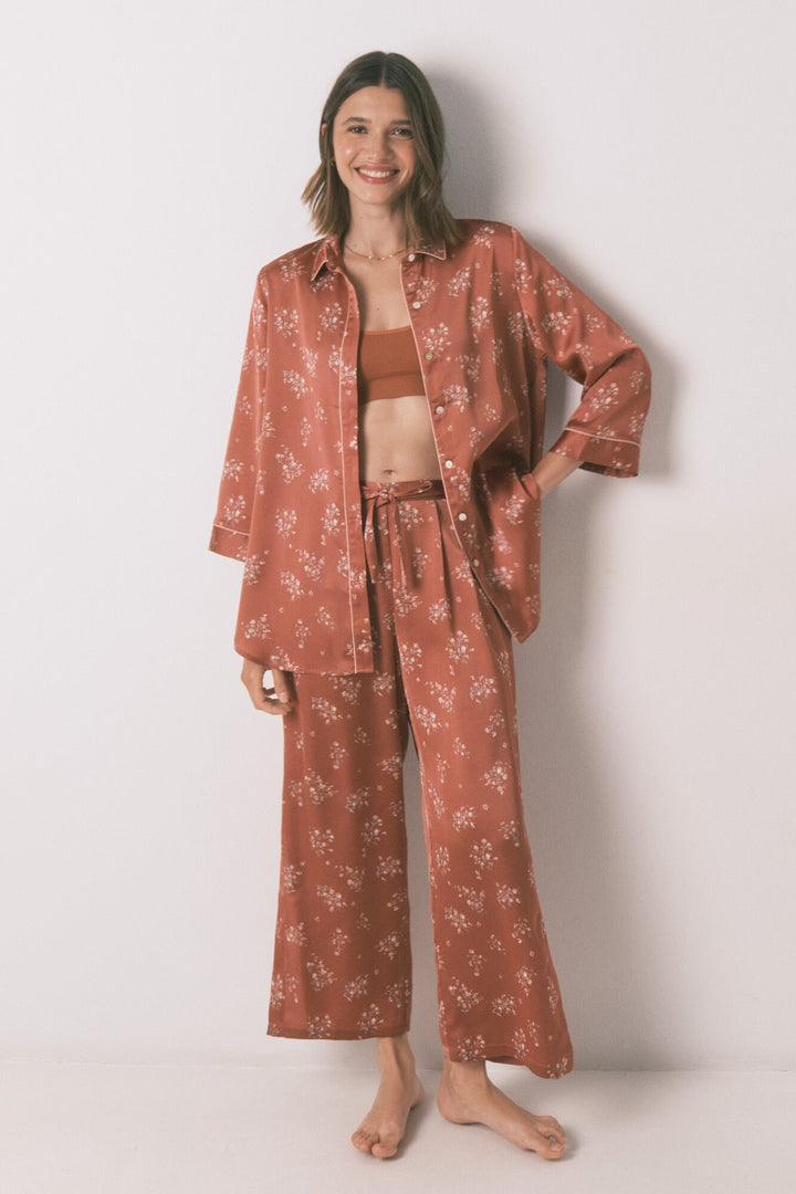 LONG SLEEVES MASCULINE PYJAMA - Pink