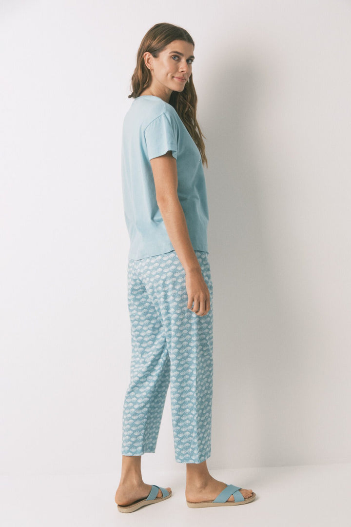 SHORT SLEEVES CAPRI PANT PYJAMA - Green