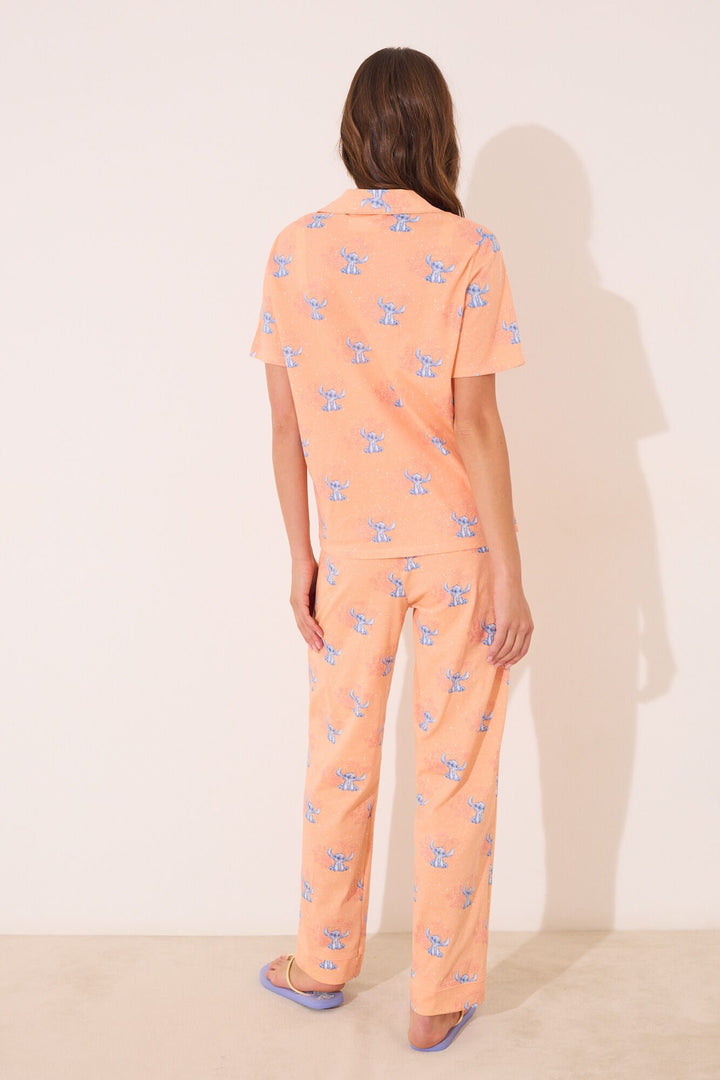 SHORT SLEEVES MASCULINE PYJAMA - Orange