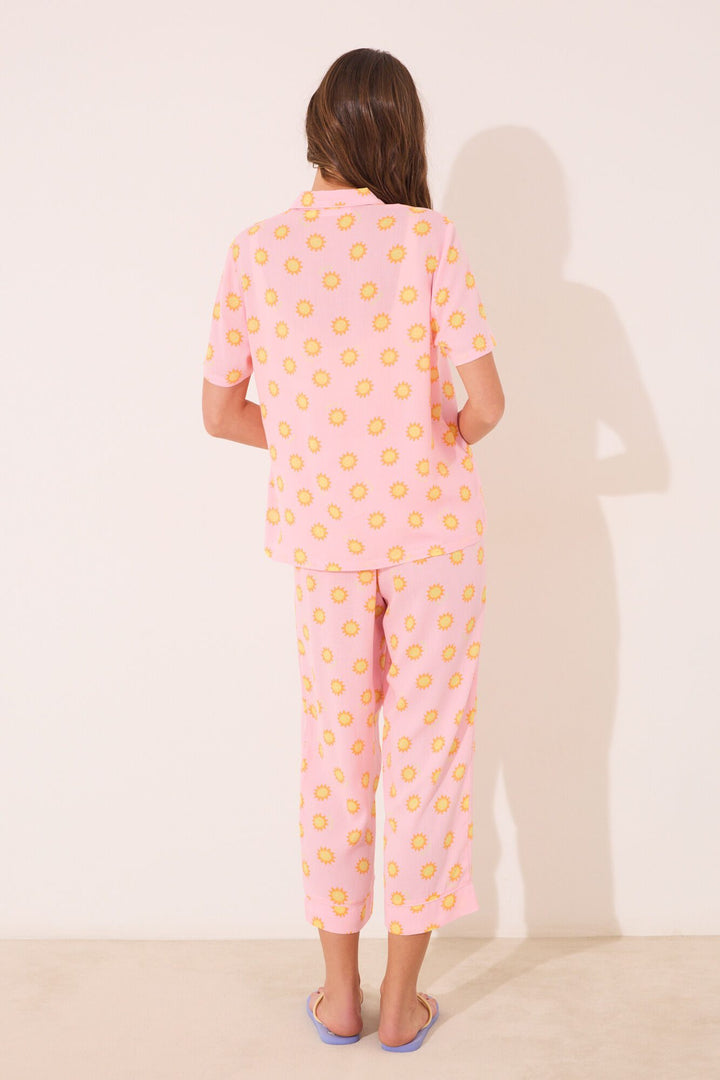 SHORT SLEEVES MASCULINE PYJAMA - Pink