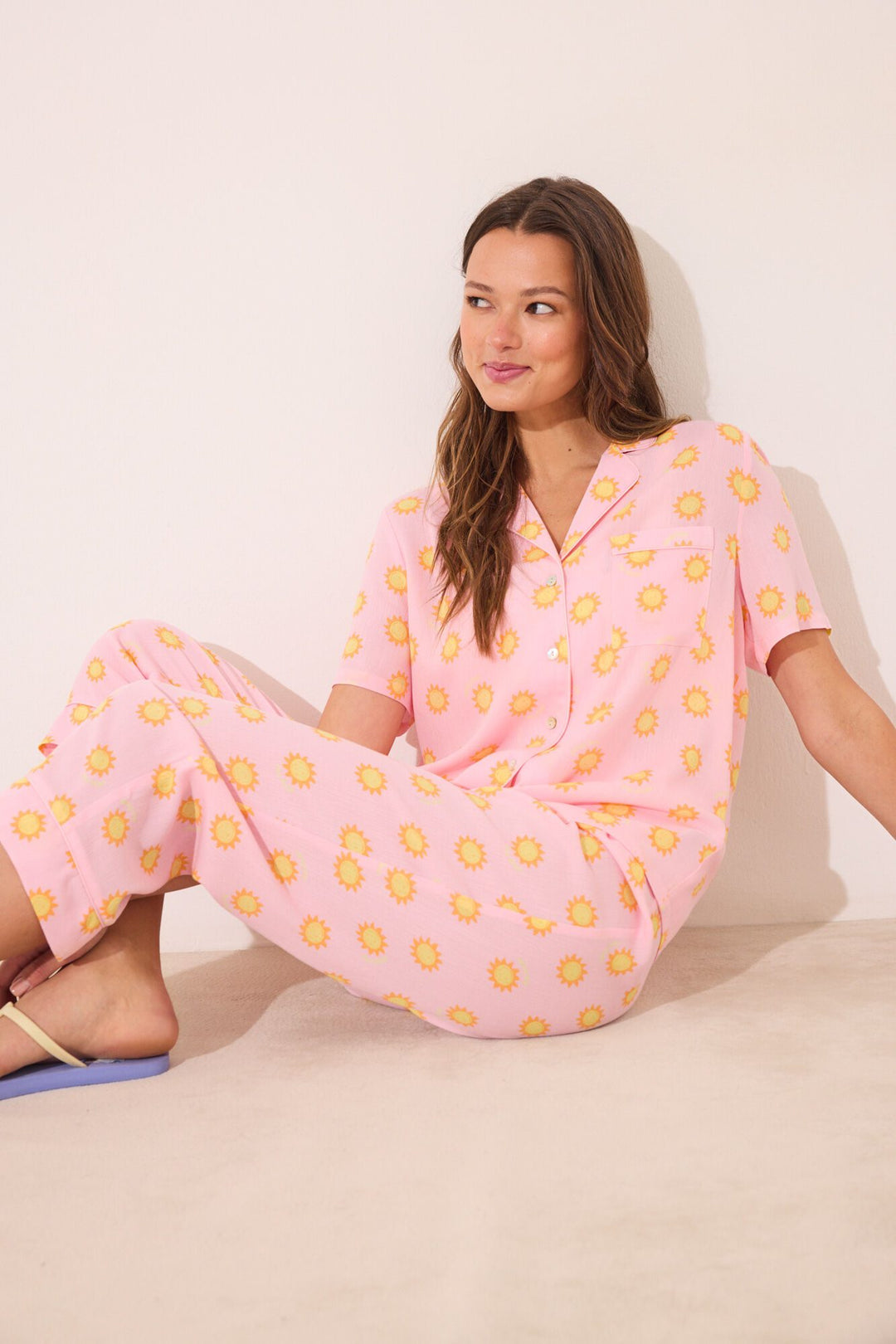 SHORT SLEEVES MASCULINE PYJAMA - Pink