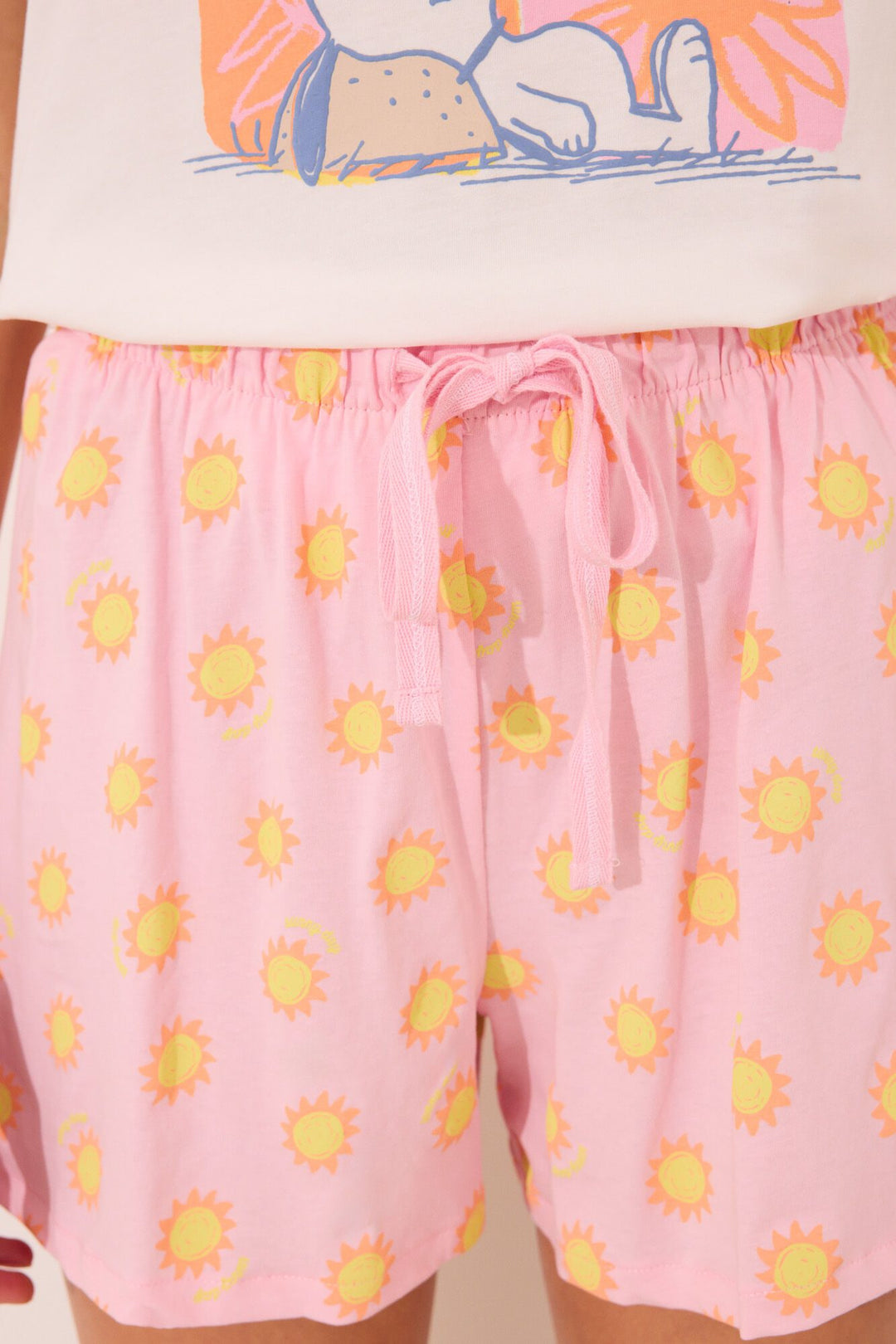 UNSLEEVES SHORT PANT PYJAMA - Ivory