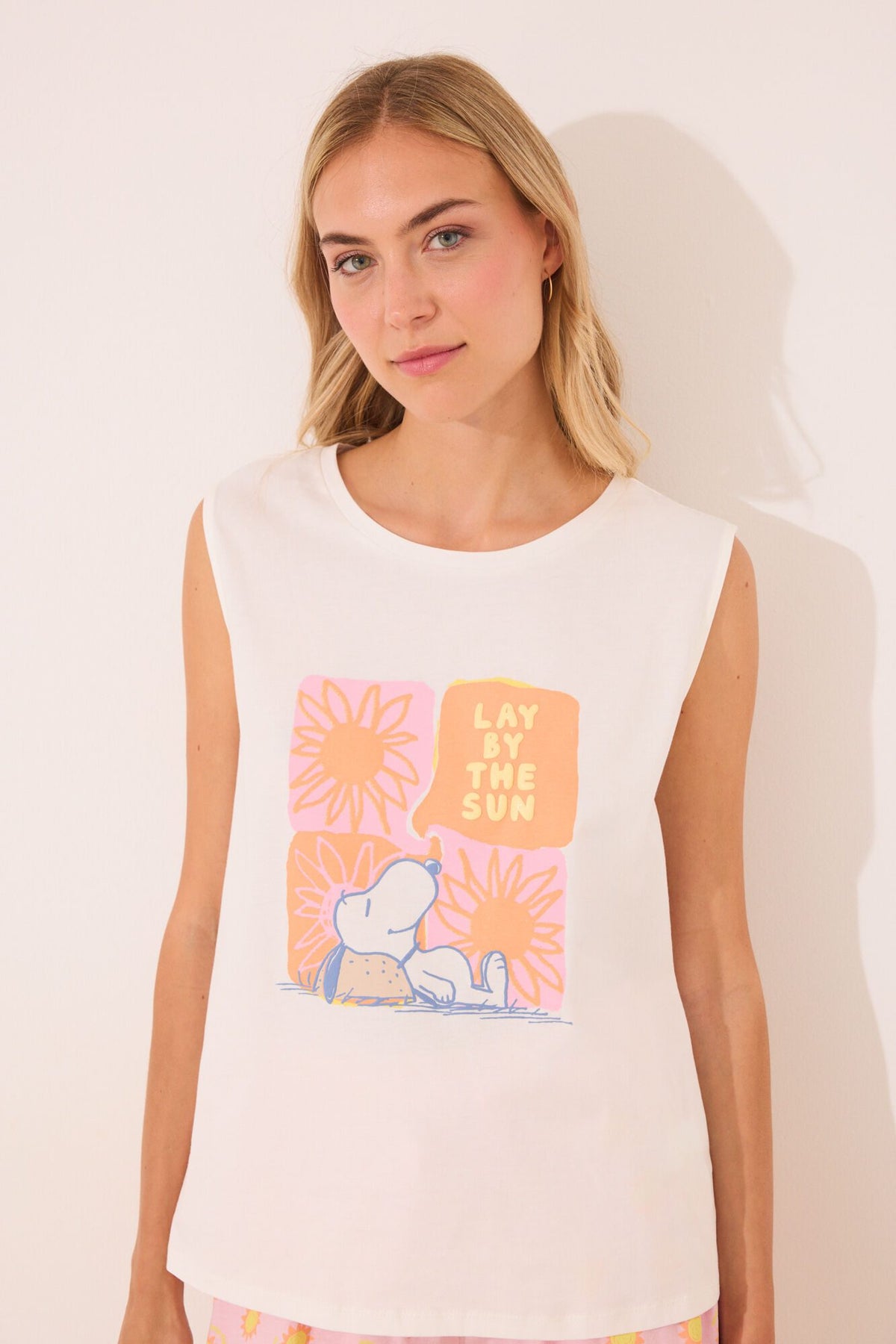 UNSLEEVES SHORT PANT PYJAMA - Ivory