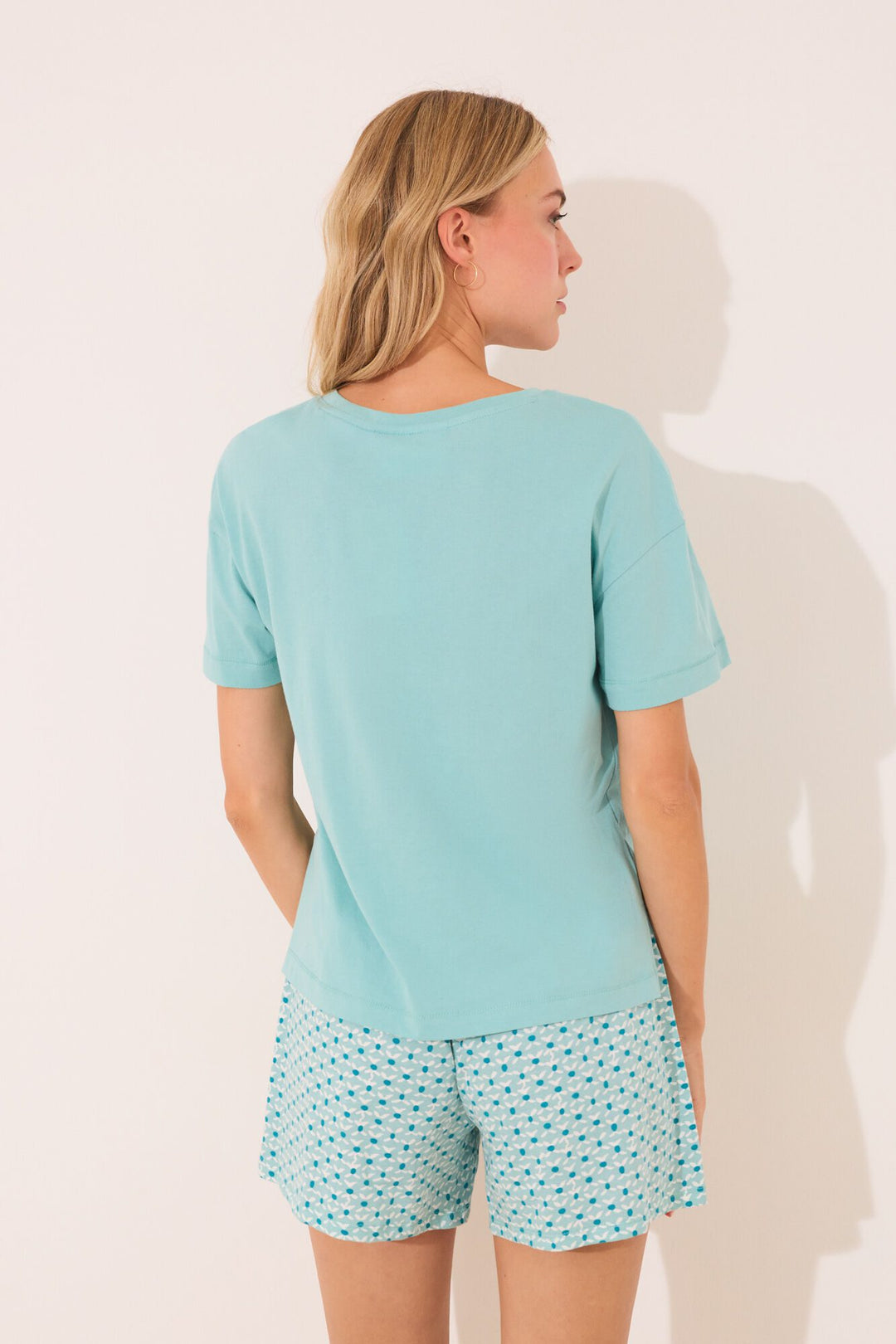SHORT SLEEVES SHORT PANT PYJAMA - Green