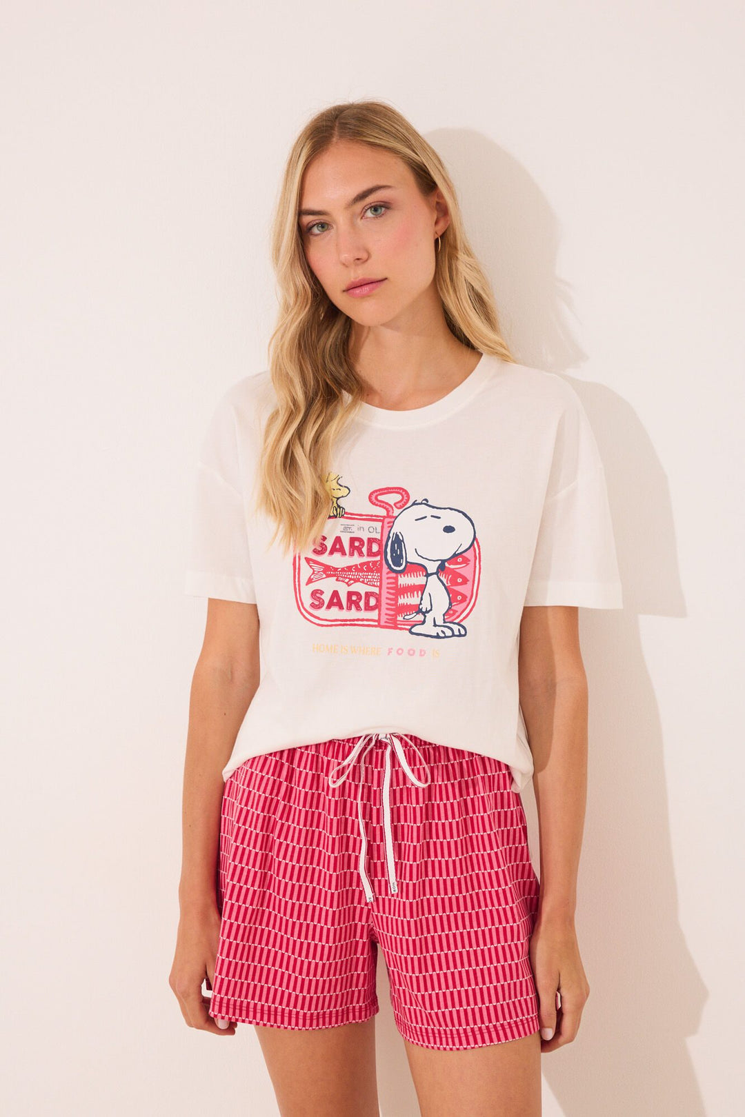 SHORT SLEEVES SHORT PANT PYJAMA - Ivory