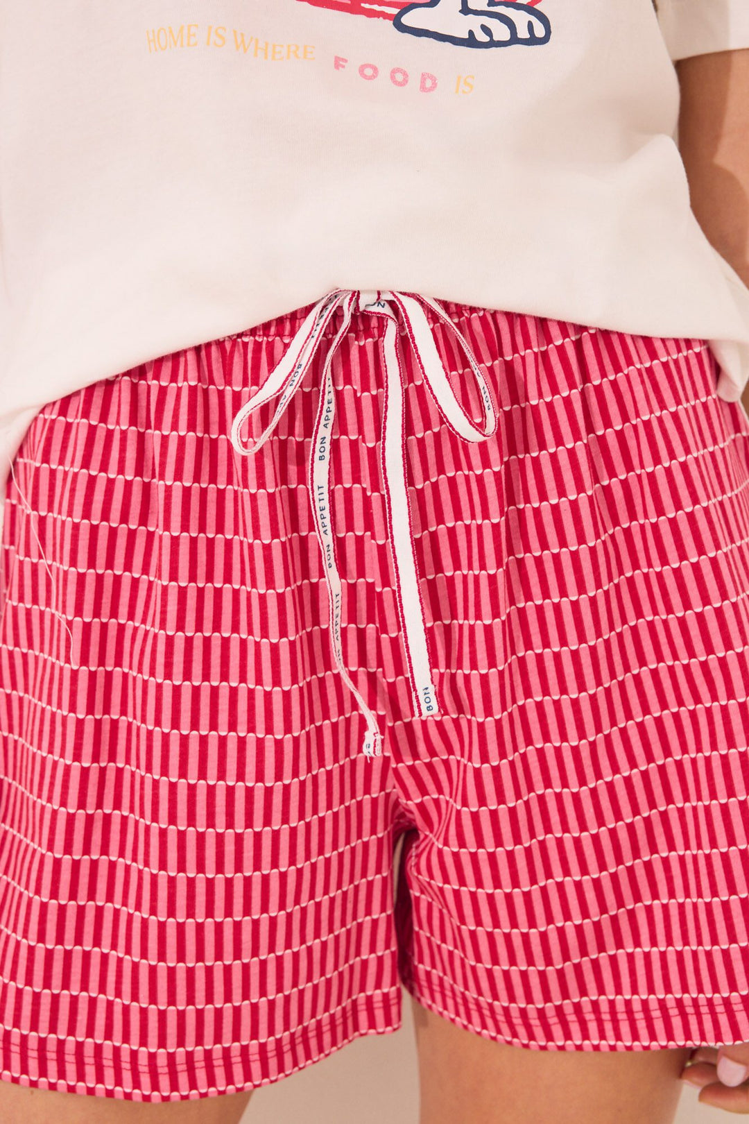 SHORT SLEEVES SHORT PANT PYJAMA - Ivory