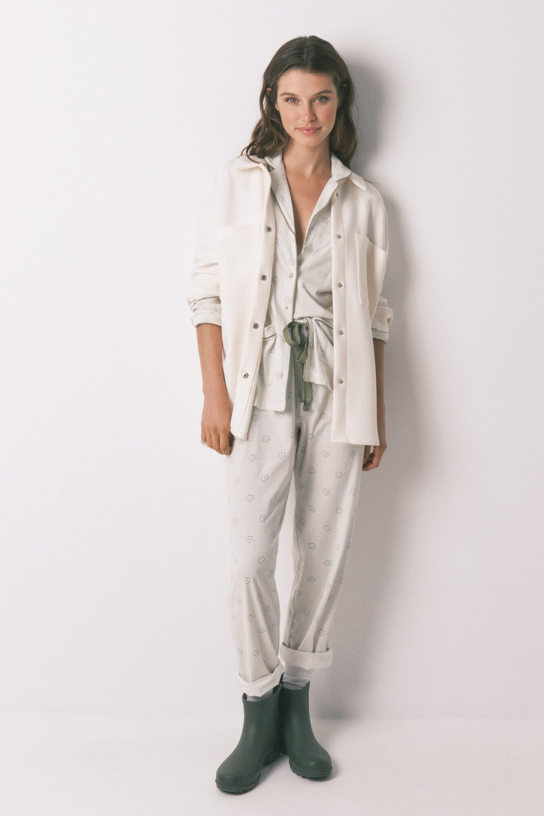 LONG SLEEVES MASCULINE PYJAMA - Ivory
