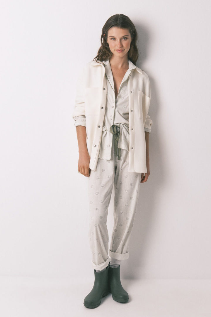 LONG SLEEVES MASCULINE PYJAMA - Ivory