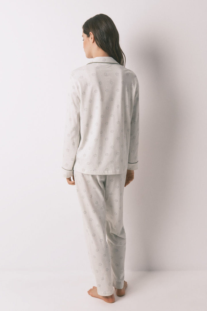 LONG SLEEVES MASCULINE PYJAMA - Ivory