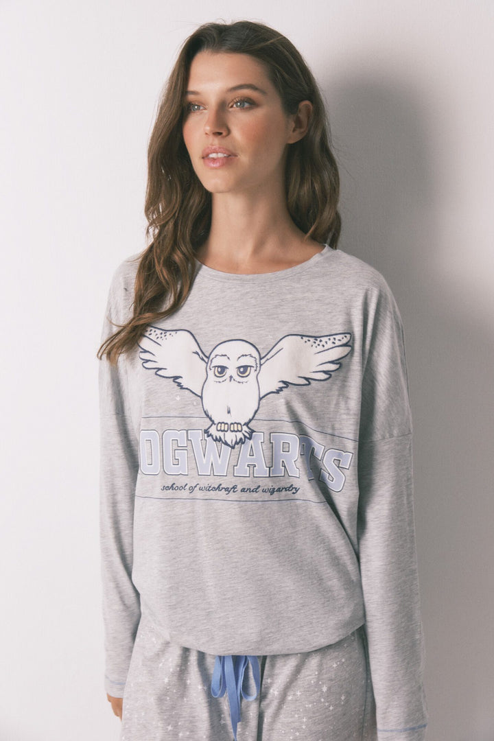 LONG SLEEVES LONG PANT PYJAMA - Dark Grey