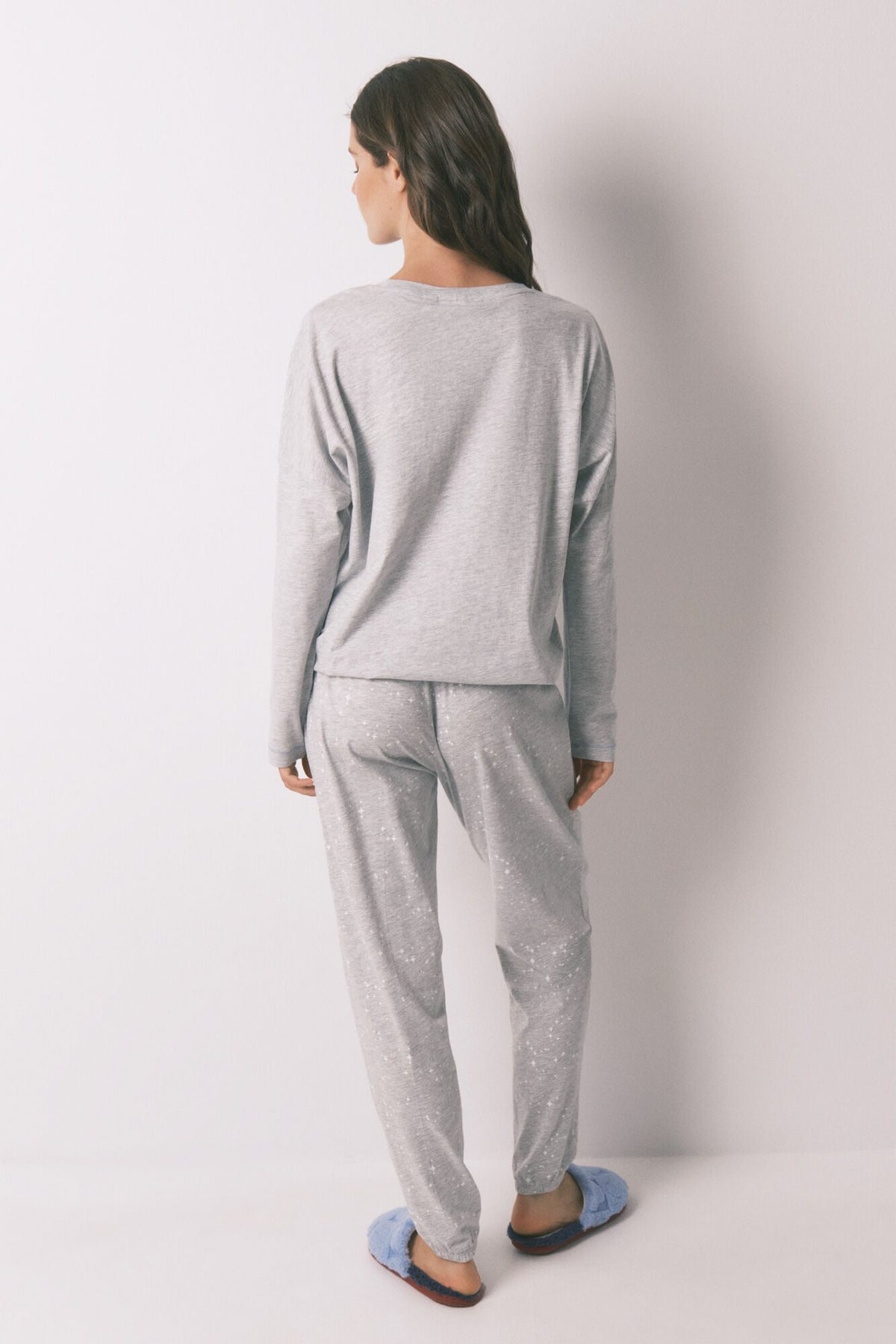 LONG SLEEVES LONG PANT PYJAMA - Dark Grey