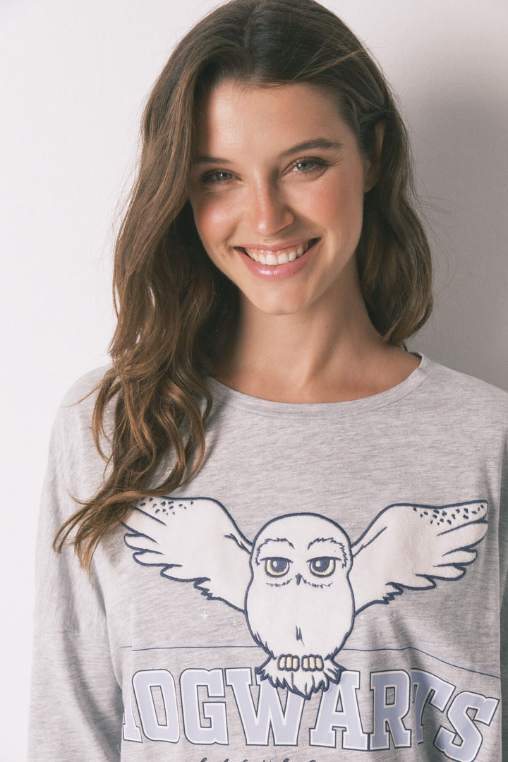 LONG SLEEVES LONG PANT PYJAMA - Dark Grey
