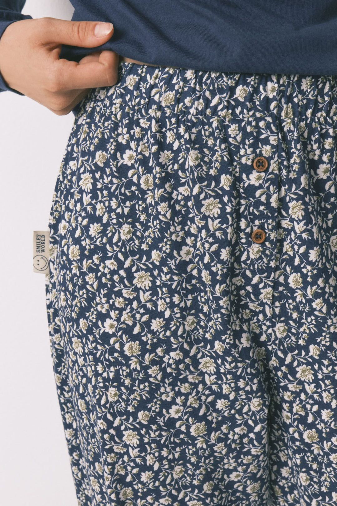 LONG SLEEVES LONG PANT PYJAMA - Navy
