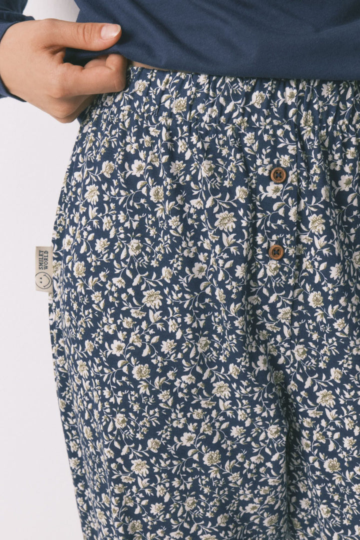 LONG SLEEVES LONG PANT PYJAMA - Navy
