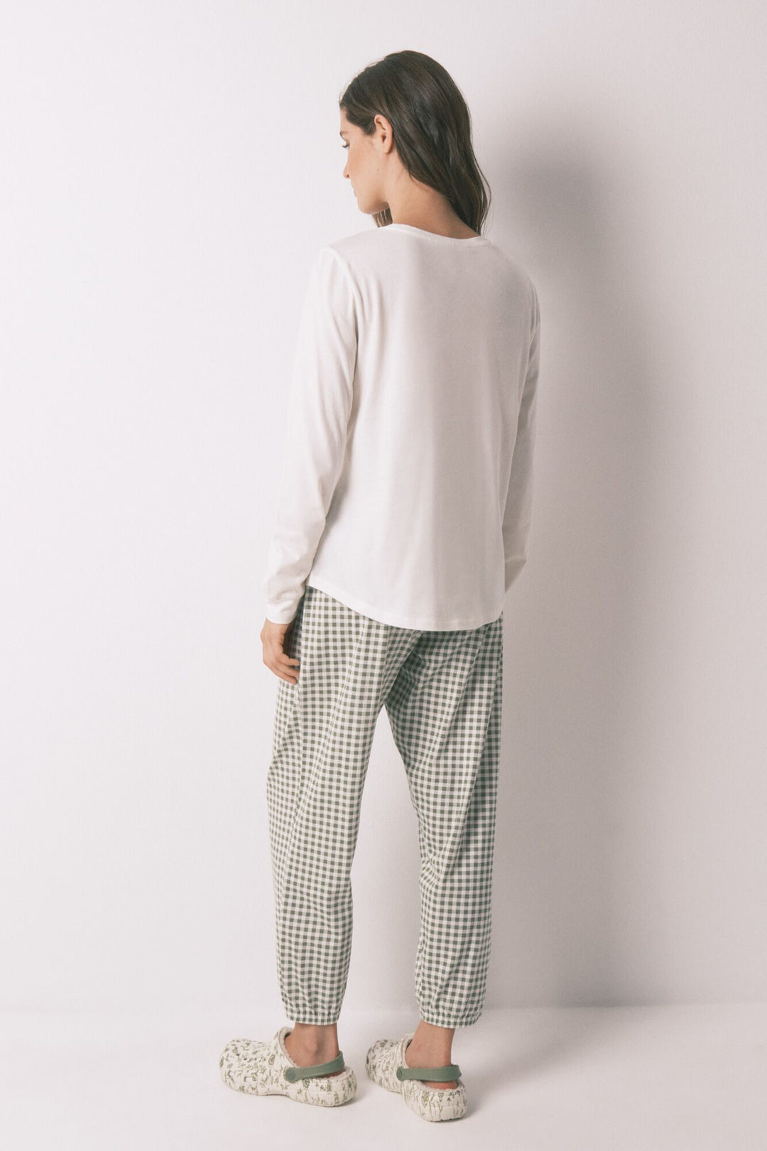 LONG SLEEVES LONG PANT PYJAMA - Ivory