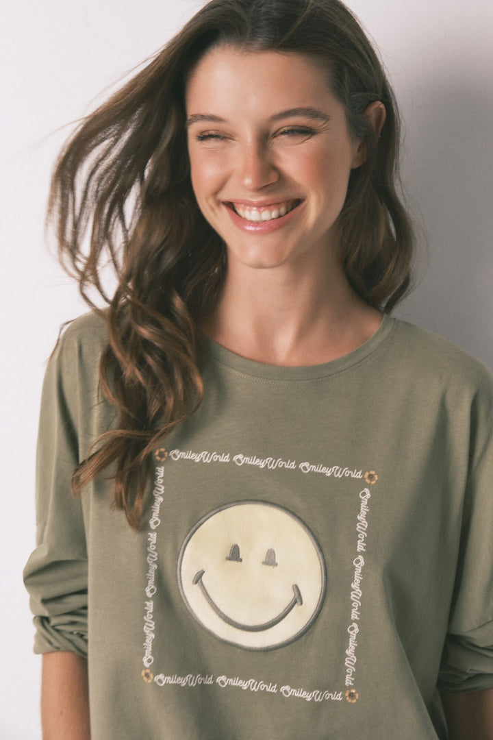 LONG SLEEVES LONG PANT PYJAMA - Dark Khaki