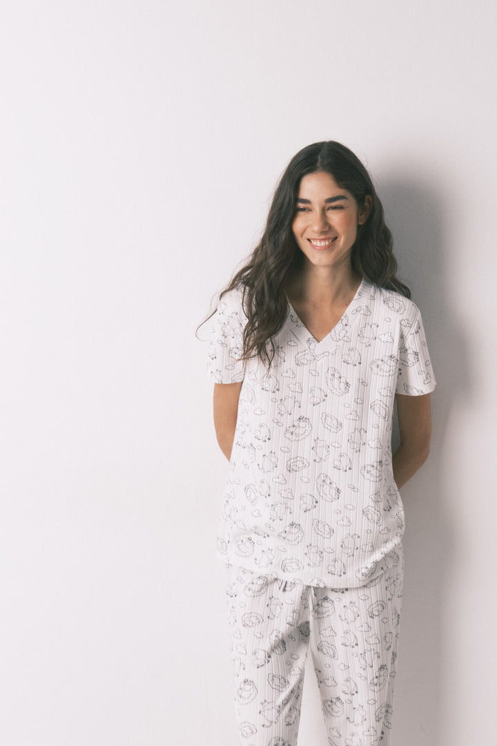 PYJAMA - White Print