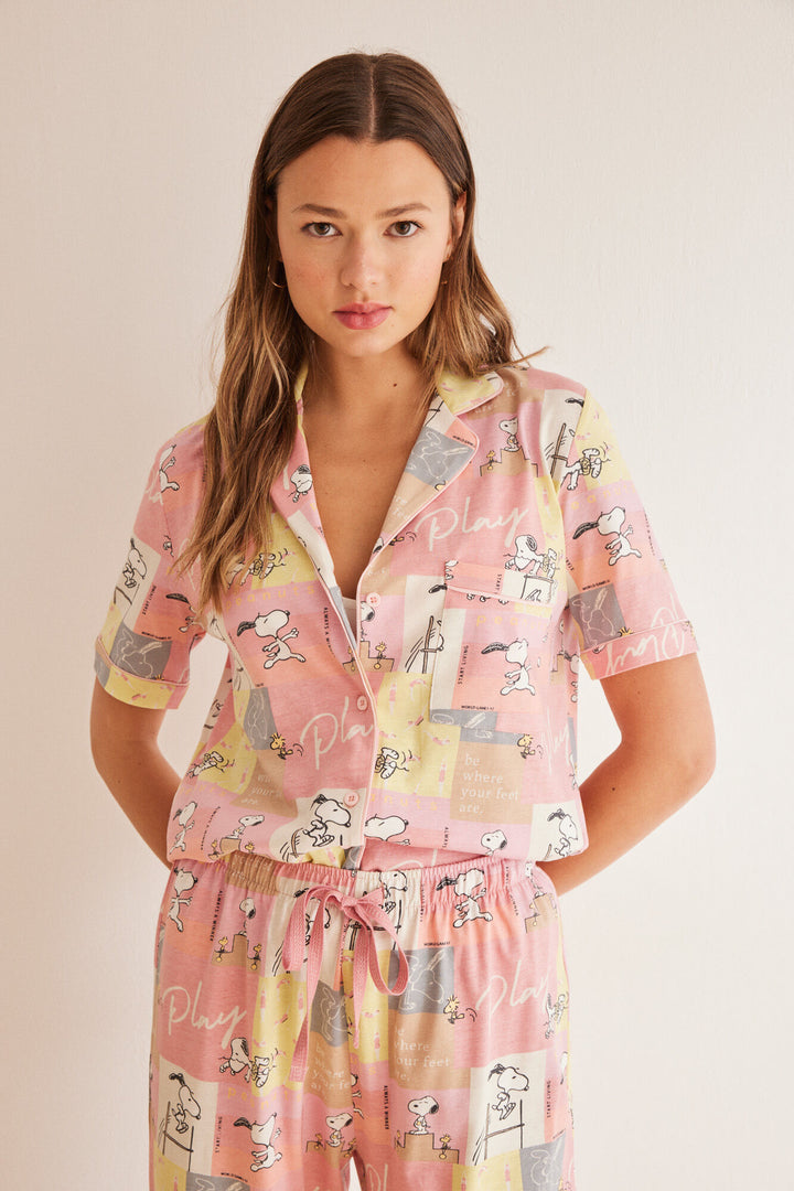 Classic 100% cotton "Play" pyjamas - Pink
