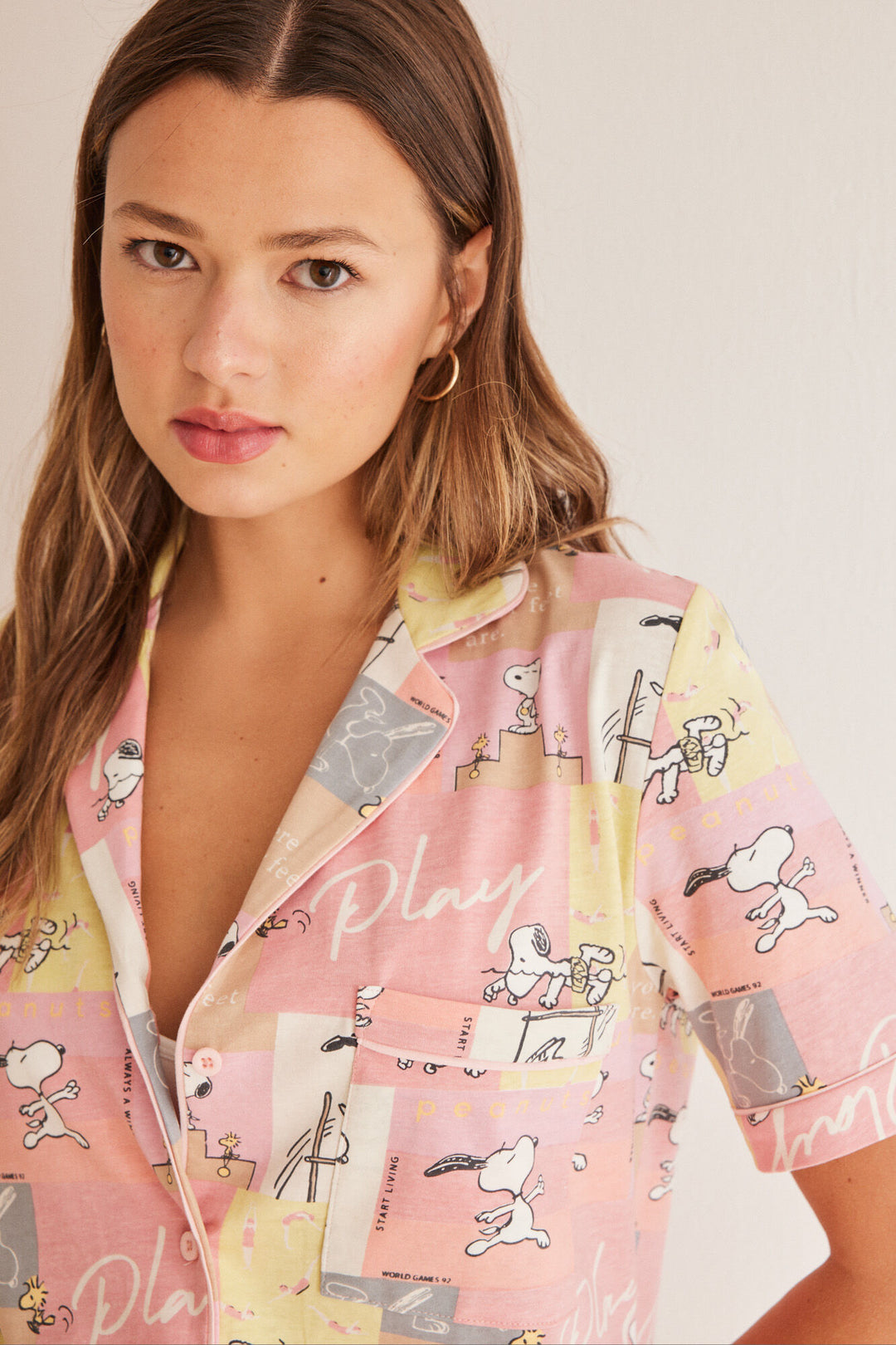 Classic 100% cotton "Play" pyjamas - Pink