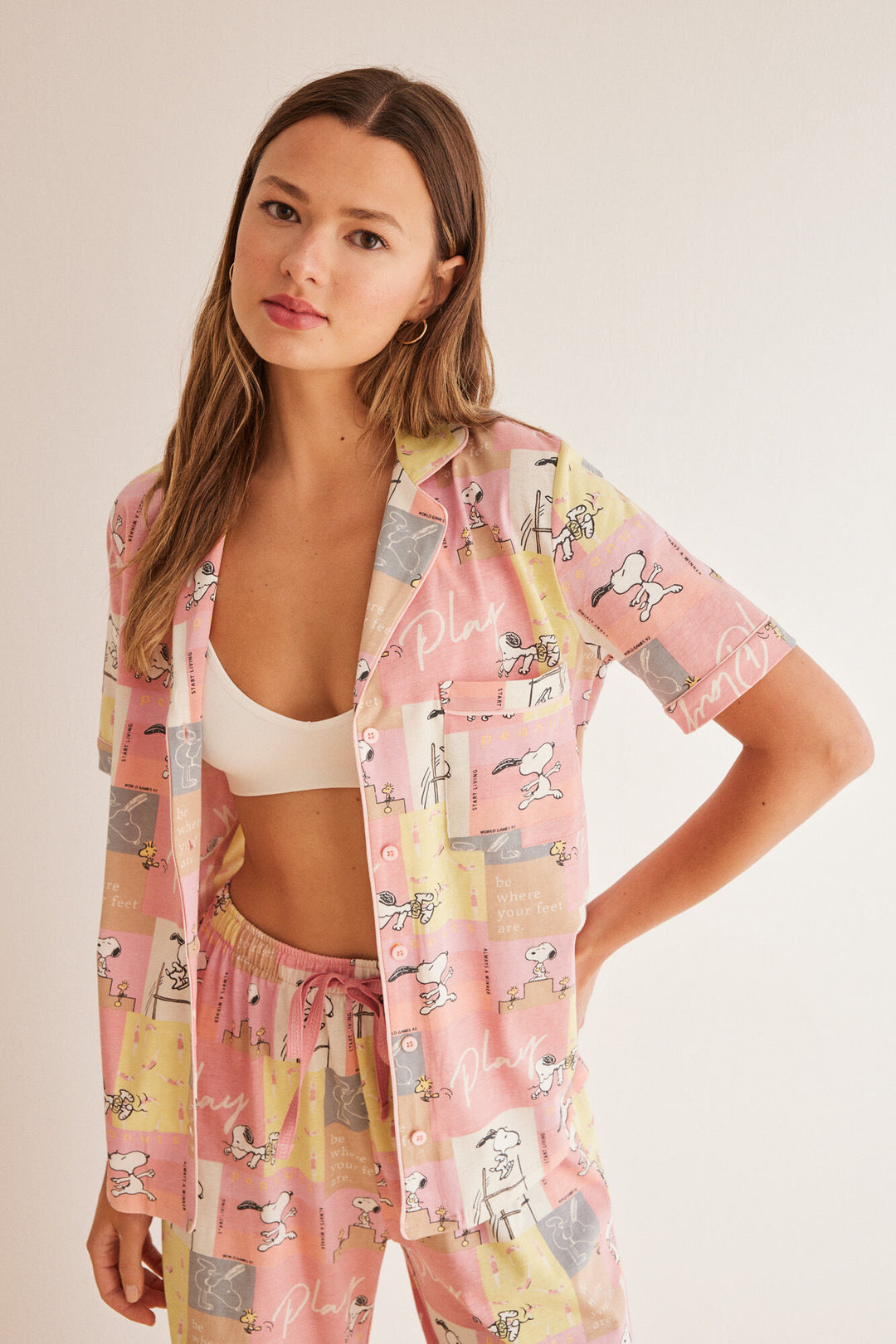 Classic 100% cotton "Play" pyjamas - Pink