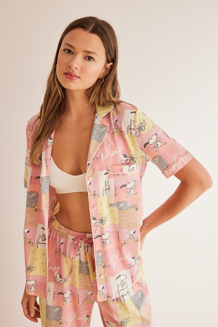 Classic 100% cotton "Play" pyjamas - Pink