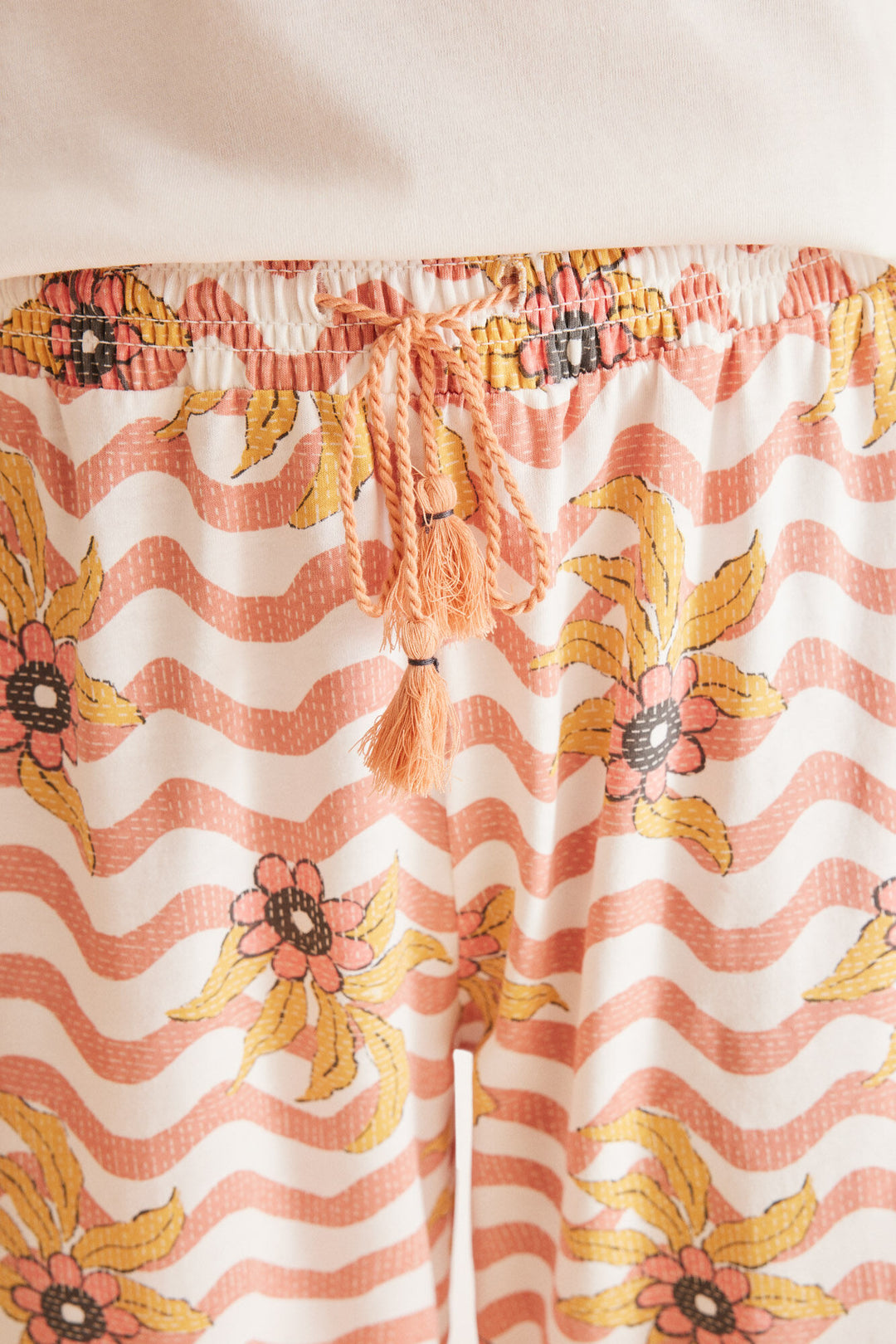 100% Cotton ivory Minnie capri pyjamas - Ivory
