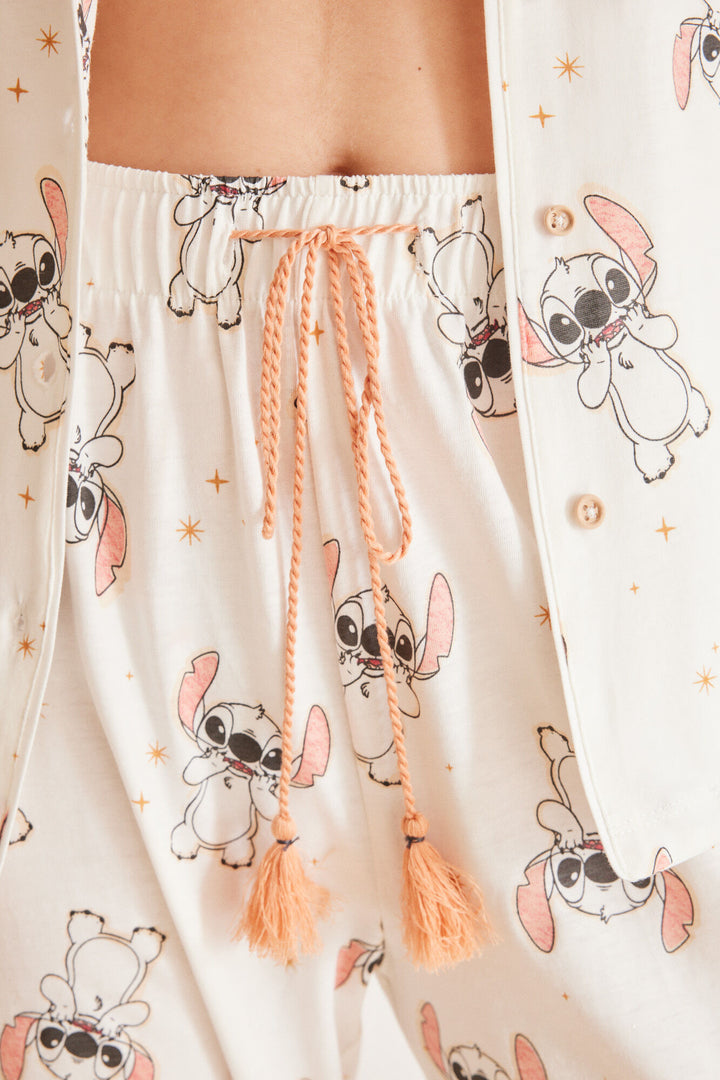 Classic 100% cotton Stitch pyjamas - White Print