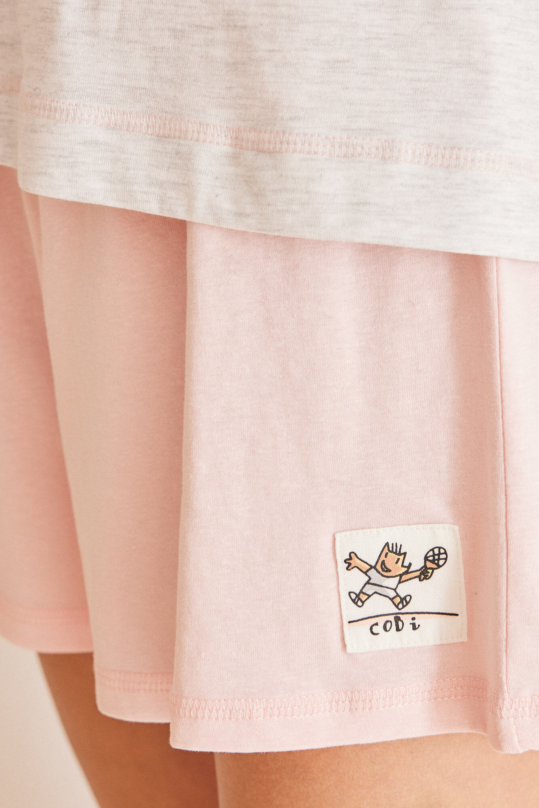 Short 100% cotton Gobi pyjamas - Light Grey Silver