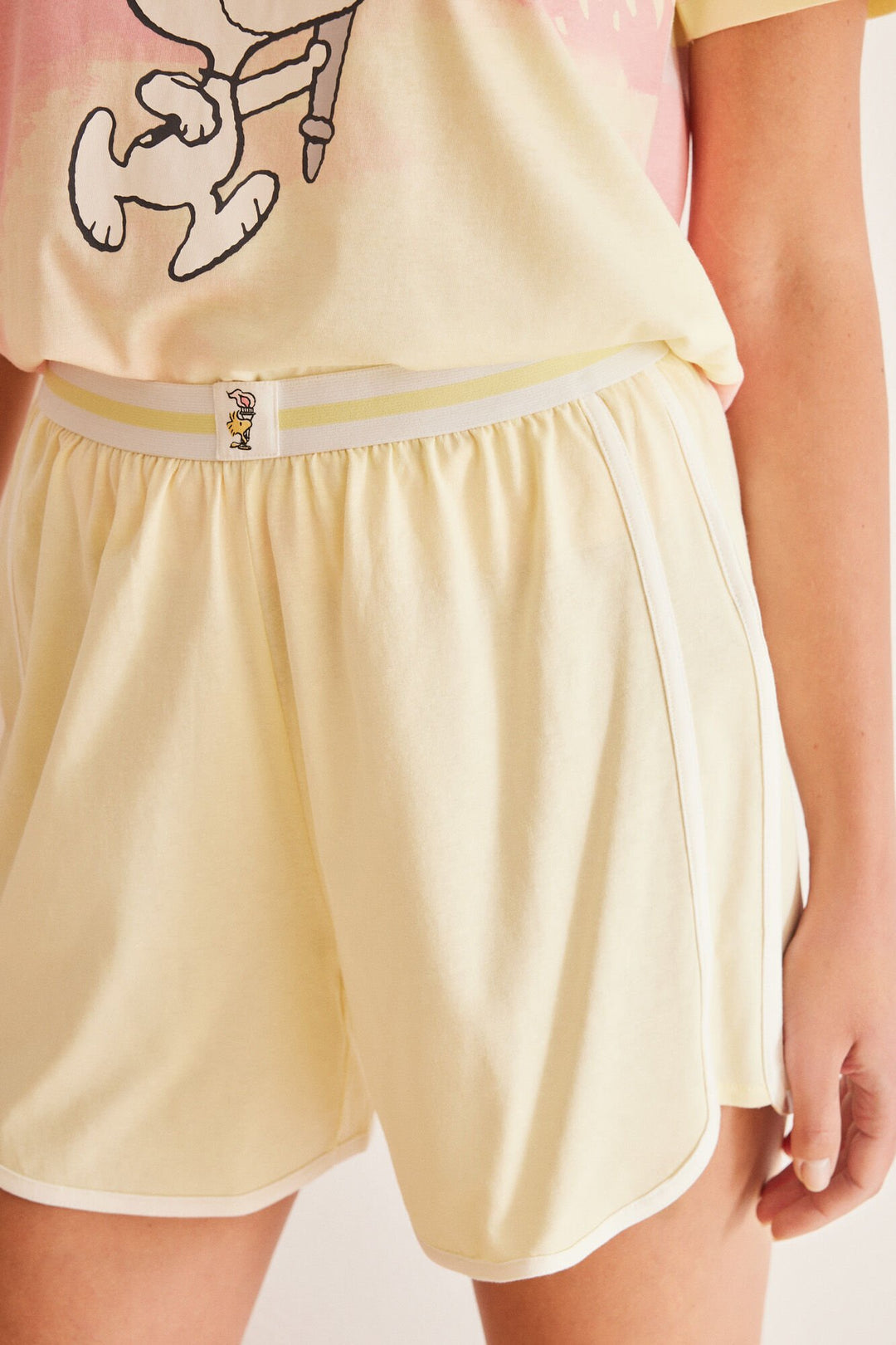 Short 100% cotton Snoopy pyjamas - Green Print