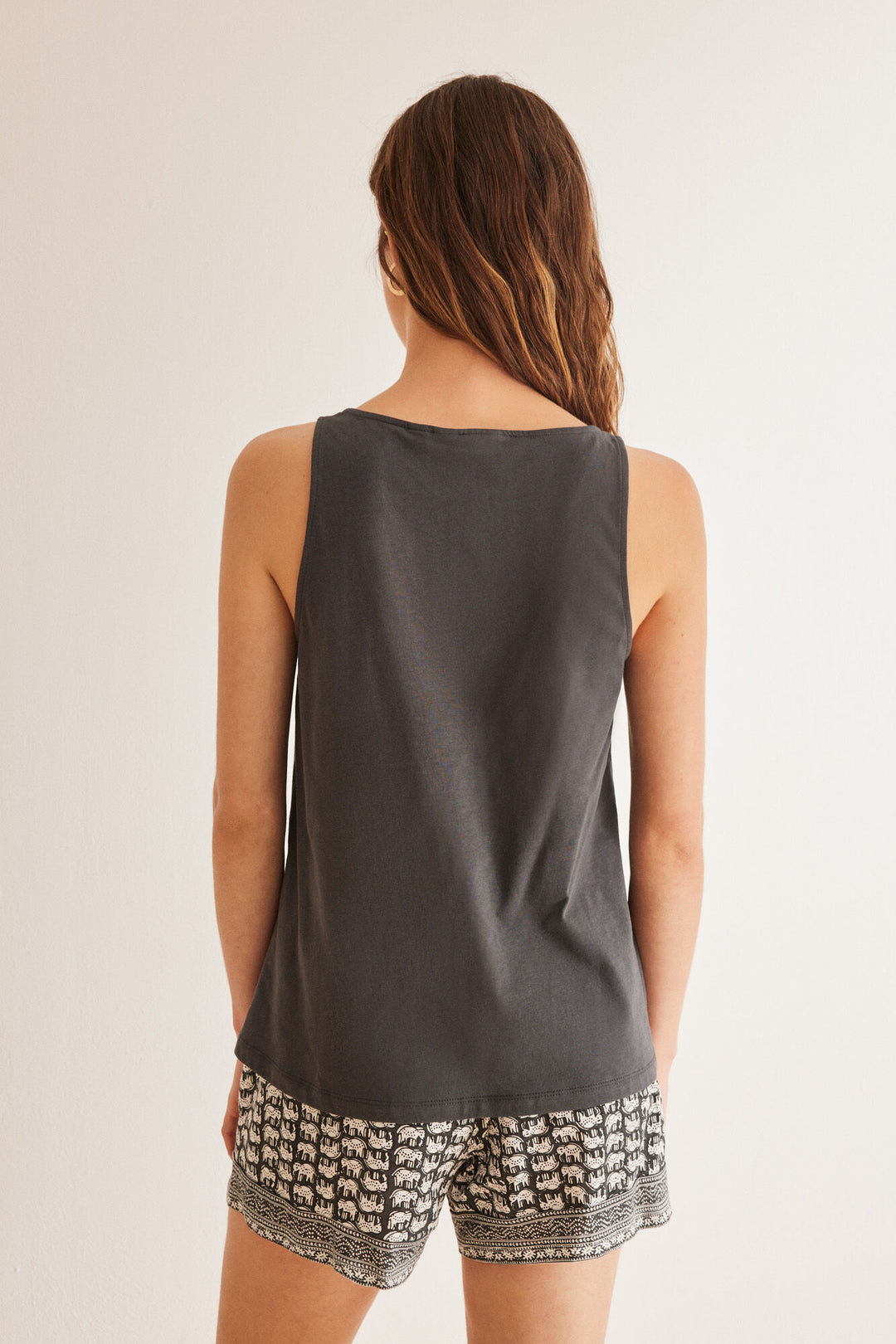 Short 100% cotton maringo Mickey pyjamas - Charcoal Grey