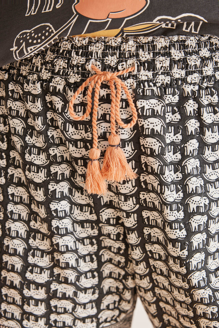 Short 100% cotton maringo Mickey pyjamas - Charcoal Grey