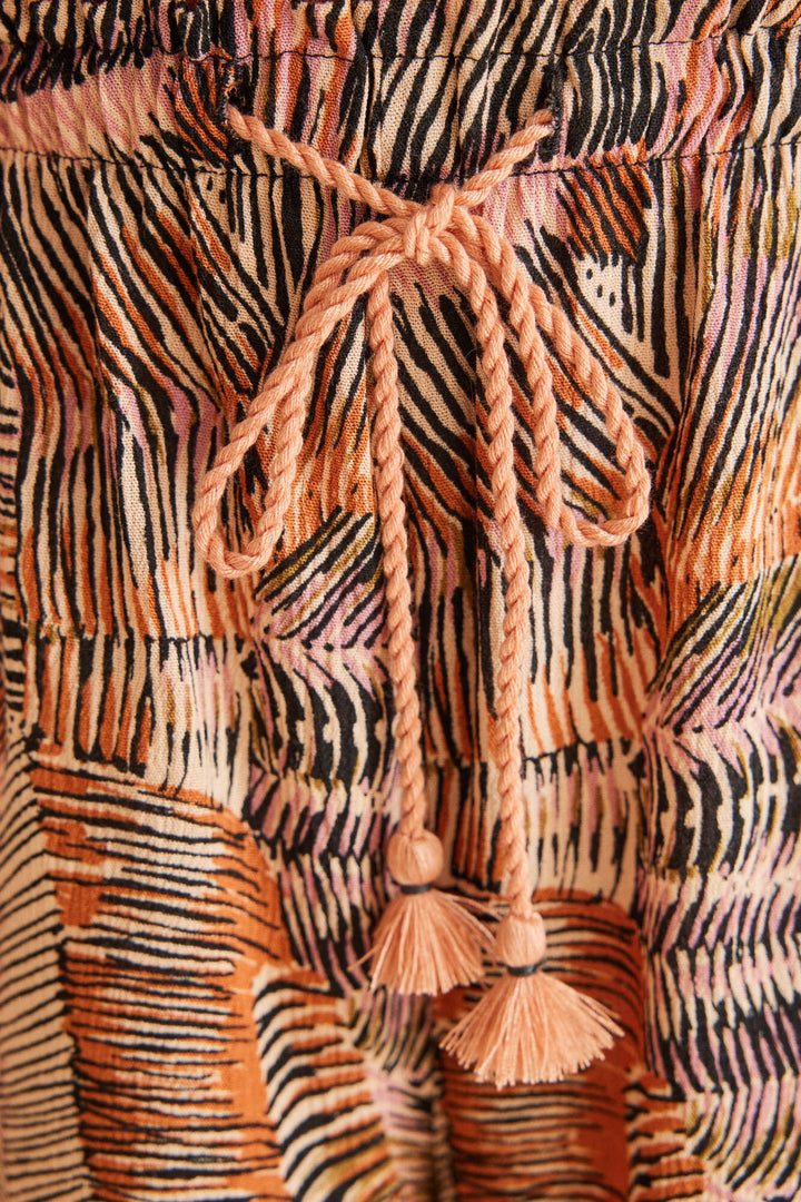 Short 100% cotton ochre Minnie pyjamas - Orange