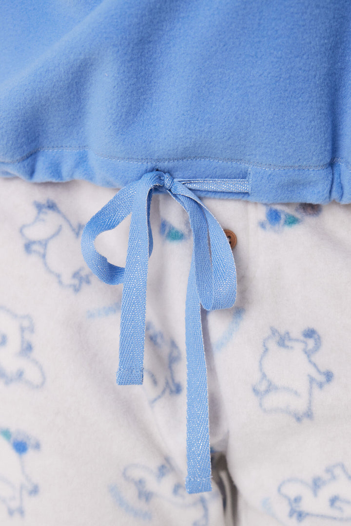 Moomin soft fleece long pyjamas - Medium Blue