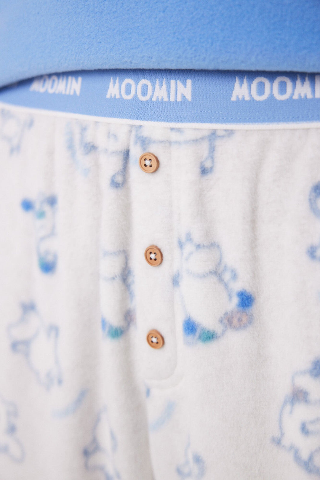 Moomin soft fleece long pyjamas - Medium Blue