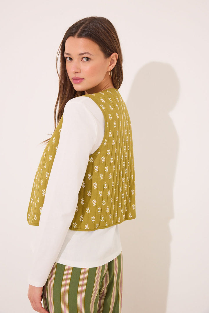 Vest - White Print